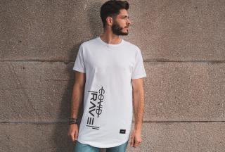 Prodloužené bílé tričko | ANTICOVID Velikost: XXL
