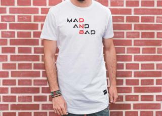 Prodloužené bílé tričko | Mad and Bad Velikost: M