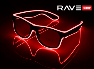 Svítící brýle Wayfarer style | Červené
