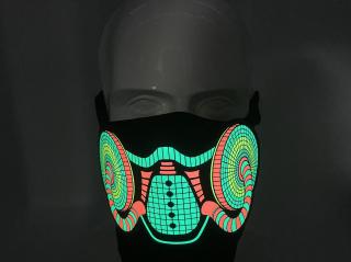 Svítící kukla Respirator 3.0 | Maska reagující na zvuk