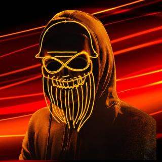 Svítící maska Anarchy Driver | Žlutá