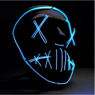 Svítící maska Anarchy Rave 2.0 | Modrá