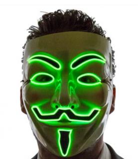 Svítící maska Anonymous Vendeta | Zelená
