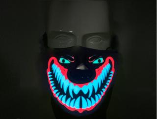 Svítící maska Devil Smile | Maska reagující na zvuk