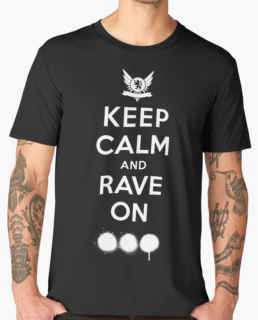 Tričko | Keep calm Rave on Barva: Bílá, Velikost: XL