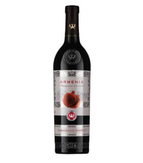 Polosladké červené granatove víno Armenia 750ml (Armenia pomegranate semi-sweet)