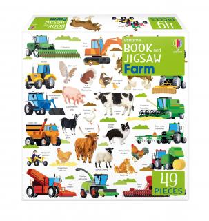 49 dílků - Farm (Book and Jigsaw)