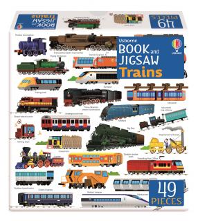 49 dílků - Trains (Book and Jigsaw)