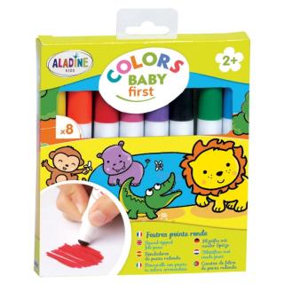 Aladine Colors Baby First - Fixy s kulatým hrotem (8 ks)