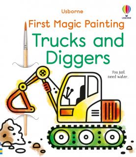 First Magic Painting Book Trucks and Diggers