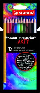 STABILO ARTY Aquacolor - akvarelové pastelky (12/24 ks) Počet kusů: 12