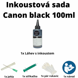 Inkoustová sada Canon Black 100ml pro PGI-5/520/525/550 (Inkoustová sada Canon Black 100ml pro PGI-5/520/525/550)