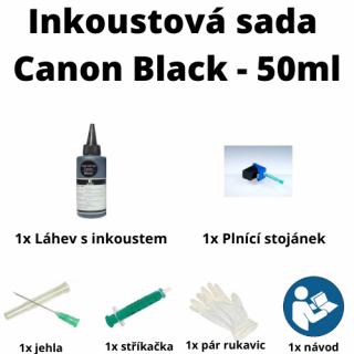 Inkoustová sada Canon Black 50ml pro PG-37/40/50 (Inkoustová sada Canon Black 50ml pro PG-37/40/50)