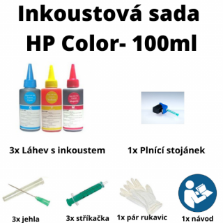 Inkoustová sada pro HP 17/23/41/44/78 100ml color (Inkoustová sada pro HP 17/23/41/44/78 100ml color)