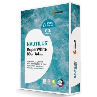 Kancelářský recyklovaný papír Nautilus Superwhite - A4, 500 listů (Recyklovaný papír Nautilus Superwhite - A4, zářivě bílý, 80 g/m2, CIE 150, 500 listů)
