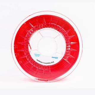 Recyklovaná tisková struna PLA – ČERVENÁ, 1kg 1,75mm (Recyklovaný filament PLA červený)