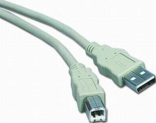 USB 2.0 kabel přívodní 4,5m, A-B, Gembird šedý (USB 2.0 kabel přívodní 4,5m, A-B, Gembird šedý)