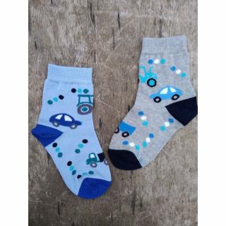 Dětské kojenecké ponožky bavlna TREPON - Tobik Barva: Modrá, Velikost: 9-12 cm (0-4 měsíce)