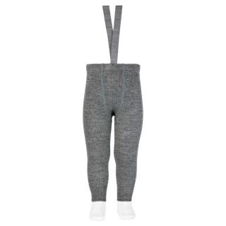 Dětské merino legíny s kšandami Condor - tm.šedá Velikost: 3-6 měsíců