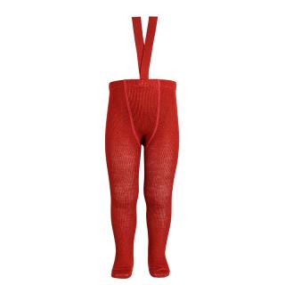 Dětské merino punčocháče s kšandami Condor - červená Velikost: 3-6 měsíců