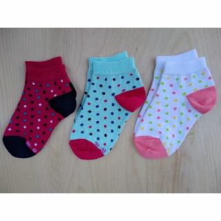 Dětské nízké ponožky bavlna TREPON - Bára Barva: Bílá, Velikost: EUR 19-22 (13-15 cm)