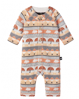 Dětský pletený overal merino Reima Moomin mysig-Autumn orange Velikost: 62/68