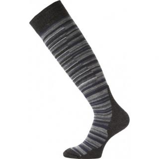 Dospělé lyžařské ponožky Lasting - sjezd šedé Velikost: EUR 34-37 (22-24 cm)