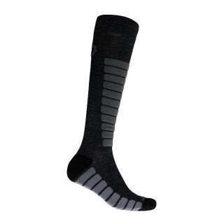 Dospělé lyžařské ponožky Sensor Zero merino - sjezd šedé Velikost: EUR 39-42 (26-28 cm)