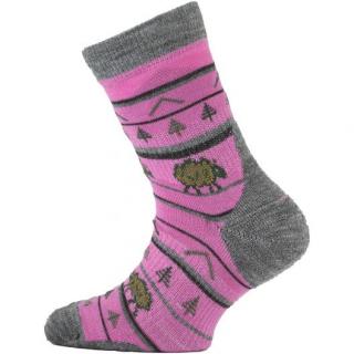 Lasting dětské merino ponožky TJL růžové Velikost: EUR 34-37 (22-24 cm)