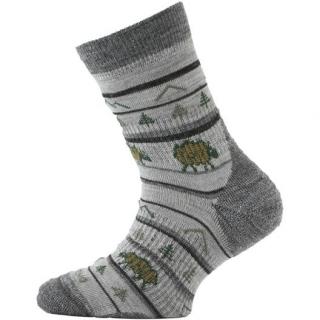 Lasting dětské merino ponožky TJL šedé Velikost: EUR 29-33 (19-21 cm)