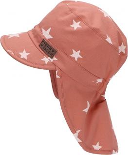 Letní bavlněná kšiltovka s plachetkou UV50 Sterntaler hvězdy na cihlové Velikost: 51 cm