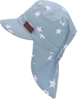 Letní bavlněná kšiltovka s plachetkou UV50 Sterntaler hvězdy na sv. modré Velikost: 55 cm