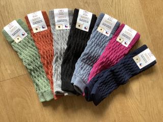 Merino návleky na nohy Surtex Barva: Cihlová, Velikost: M