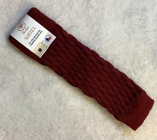Merino návleky na nohy Surtex Barva: Vínová, Velikost: M