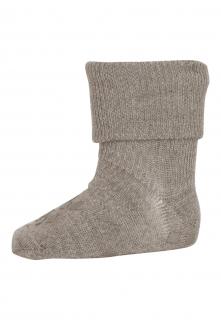 Merino ponožky MP Denmark tenké s protiskluzem sv. hnědý melír Velikost: EUR 22-24 (15-16 cm)
