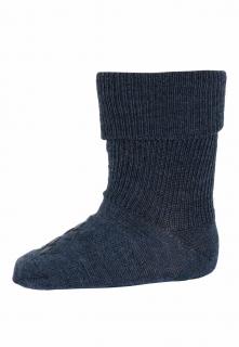 Merino ponožky MP Denmark tenké s protiskluzem tm.modré Velikost: EUR 29-32 (19-21 cm)