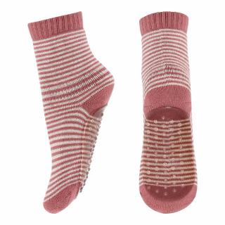 Merino ponožky silné MP Denmark protiskluzová podrážka hnědý proužek Velikost: EUR 19-21 (13-14 cm)