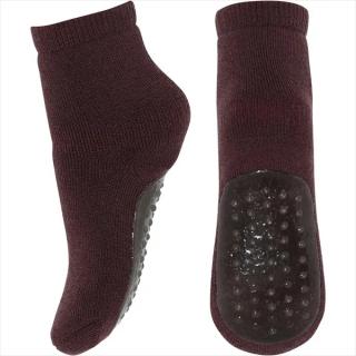 Merino ponožky silné MP Denmark tm. červená protiskluzová podrážka Velikost: EUR 19-21 (13-14 cm)