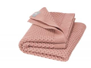 Pletená merino deka Disana - struktura růžová