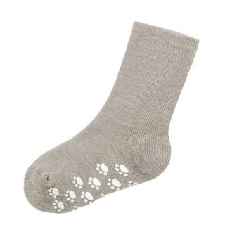 Protiskluzové merino ponožky silné JOHA béžový melír Velikost: EUR 19-22 (13-15 cm)