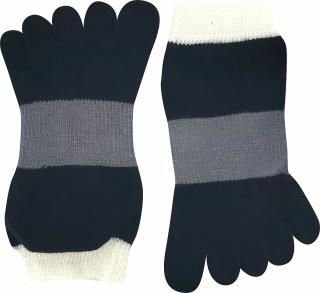 Prstové ponožky bavlna Voxx nízké - černá/šedá Velikost: EUR 36-41 (23,5-27 cm)