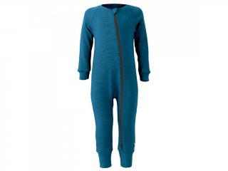 Rostoucí merino overal Crawler teplý -petrolejový melír Velikost: 92-98/104