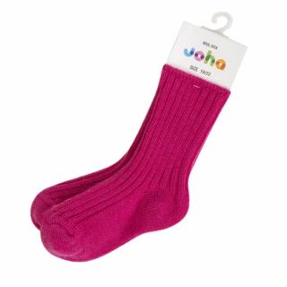 Silné merino ponožky JOHA růžové Velikost: EUR 15-18 (10-12 cm)