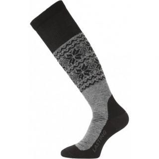 Snowboardové ponožky Lasting šedé Velikost: EUR 34-37 (22-24 cm)