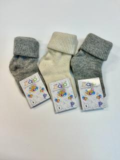 Vlněné ponožky Diba ohrnovací dětské - mix světlých barev Velikost: EUR 20-22 (13-14cm)