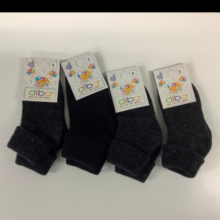 Vlněné ponožky Diba ohrnovací dětské - mix tmavých barev Velikost: EUR 18-19 (12-13 cm)