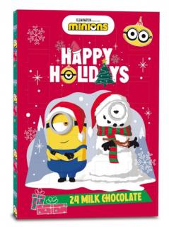 Adventní kalendář Minions 65g - DMT 09/2024 (Mléčná čokoláda. Kakao: nejméně 30%)