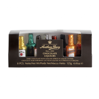 Anthon Berg Chocolate Liqueurs 125g  (Čokoládové lahvičky s alkoholem Chocolate Liqueurs)