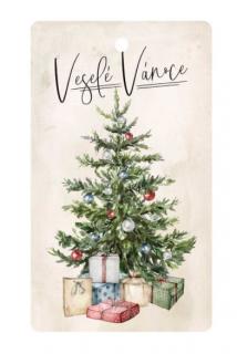 Aromatická karta malá 11 x 6,3 cm – Veselé Vánoce