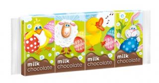 Baron Velikonoční čokoládky 4x15g - DMT 04.09.2023 (Mléčné čokoládky s velikonočními motivy kuřátka, ovečky, zajíčka)